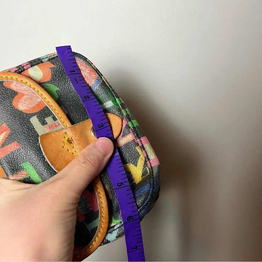 Dooney & Bourke vintage multicolored monogram wristlet wallet